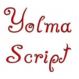 Yolma Font Machine Embroidery Script Upper and Lower Case 1 2 3 inches