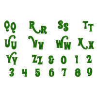 Merkin Font Machine Embroidery Script Upper and Lower Case 1 2 3 inches