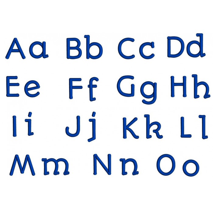 Novid Font Machine Embroidery Script Upper and Lower Case 1 2 3 inches