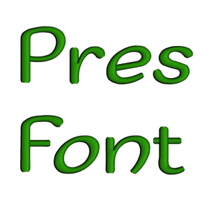 Press Font Machine Embroidery Script Upper and Lower Case 1 2 3 inches