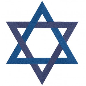 Star of David Jewish Filled Machine Embroidery Digitized Design Pattern