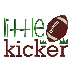 Little Kicker Football Filled Machine Embroidery Digitized Design Pattern