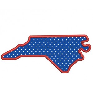 North Carolina Appliqué Machine Embroidery Digitized State Design Pattern