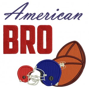 American Bro Sports Filled Machine Embroidery Digitized Design Pattern