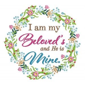I am Beloved's and He is Mine Wedding Filled Machine Embroidery Digitized Design Pattern
