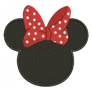 Looks like Minnie Mouse Ears Filled Machine Embroidery Digitized Pattern- Instant Download - 4x4 ,5x7,6x10 -hoops