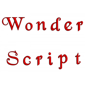 Wonder Font Machine Embroidery Script Upper and Lower Case 1 2 3 inches