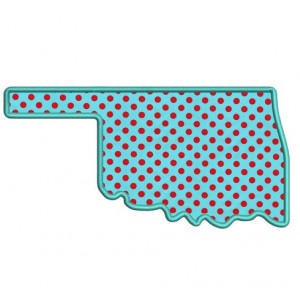 Oklahoma Appliqué Machine Embroidery Digitized State Design Pattern