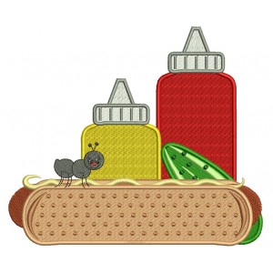Picnic Lunch Filled Machine Embroidery Design Digitized Pattern