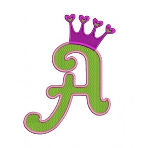 Crown Filled Machine Embroidery Font