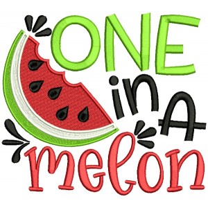 One In a Mellon Filled Machine Embroidery Design Digitized Pattern