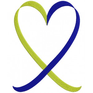 Down Syndrome Awareness Ribbon Filled Machine Embroidery Design Digitized Pattern