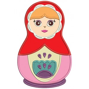 Russian Nesting Doll Matryoshka Applique Machine Embroidery Design Digitized Pattern