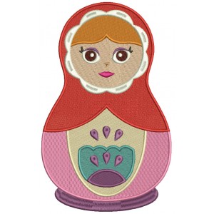 Russian Nesting Doll Matryoshka Filled Machine Embroidery Design Digitized Pattern