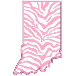 State of Indiana Applique Machine Embroidery Design Digitized Pattern
