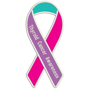 Thyroid Cancer Awareness Ribbon Applique Machine Embroidery Design Digitized Pattern