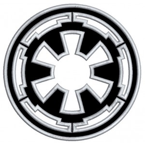 Galactic Empire Symbol from Start Wars Applique Machine Embroidery Design Digitized Pattern