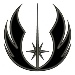 Jedi Order Symbol from Start Wars Applique Machine Embroidery Design Digitized Pattern