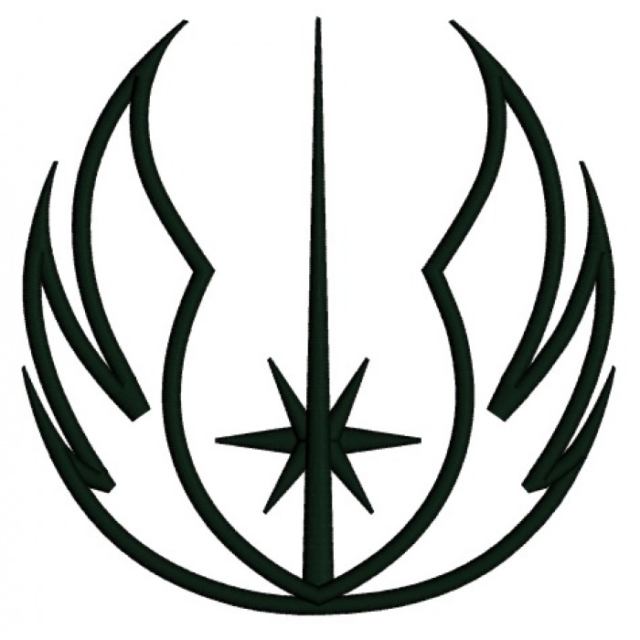 Jedi Order Symbol from Start Wars Applique Machine Embroidery Design Digitized Pattern