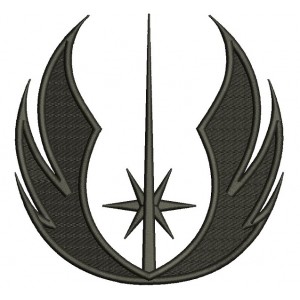 Jedi Order Symbol from Start Wars Filled Machine Embroidery Design Digitized Pattern
