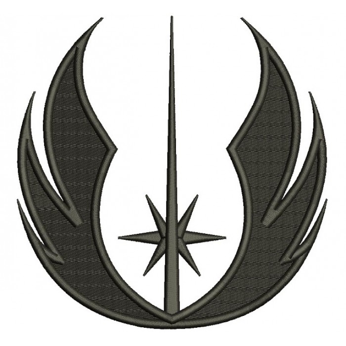 Jedi Order Symbol from Start Wars Filled Machine Embroidery Design Digitized Pattern
