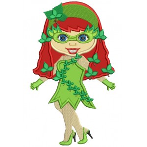Looks Like Posion Ivy From Batman Applique Machine Embroidery Design Digitized Pattern