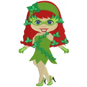 Looks Like Posion Ivy From Batman Filled Machine Embroidery Design Digitized Pattern