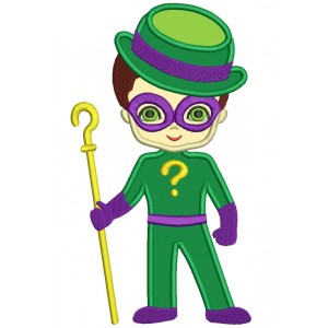 Looks Like Riddler From Batman Applique Machine Embroidery Design Digitized Pattern