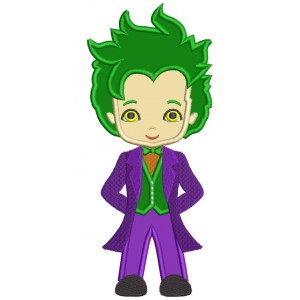 Looks Like a Joker From Batman Applique Machine Embroidery Design Digitized Pattern