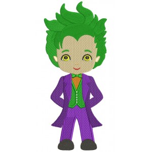 Looks Like a Joker From Batman Filled Machine Embroidery Design Digitized Pattern