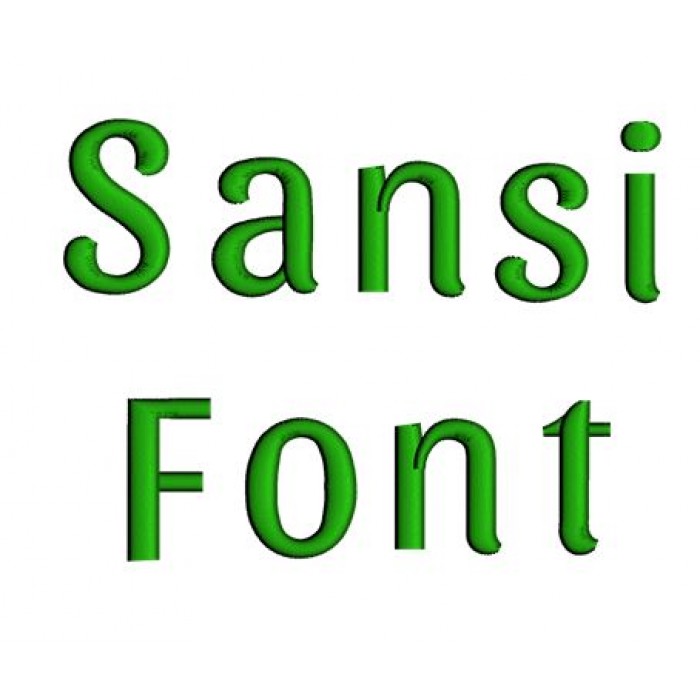 Sansi Font Machine Embroidery Script Upper and Lower Case 1 2 3 inches