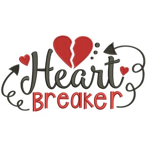 Heart Breaker Filled Machine Embroidery Design Digitized Pattern