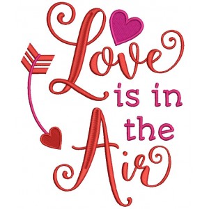 Love Is In The Air Applique Machine Embroidery Design Digitized Pattern