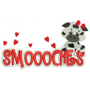 Smoooches Cow Filled Machine Embroidery Design Digitized Pattern