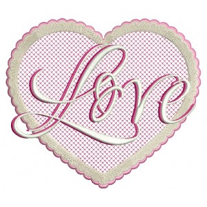 Big Heart Love Filled Machine Embroidery Design Digitized Pattern