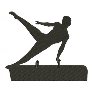Gymnast On a Pommel horse Sports Filled Machine Embroidery Design Digitized Pattern