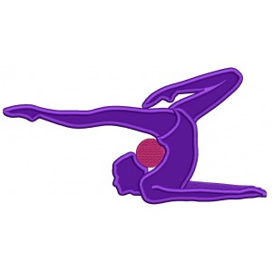Gymnast With A Small Ball Sports Applique Machine Embroidery Design Digitized Pattern
