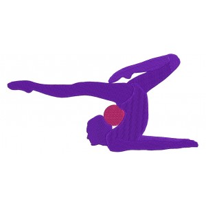 Gymnast With A Small Ball Sports Filled Machine Embroidery Design Digitized Pattern