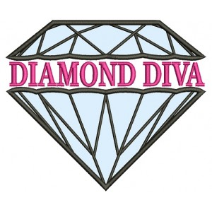 Diamond Diva Applique Machine Embroidery Design Digitized Pattern
