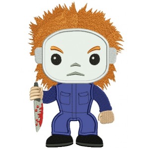 Looks like Mike Myers Halloween Applique Machine Embroidery Design Digitized Pattern