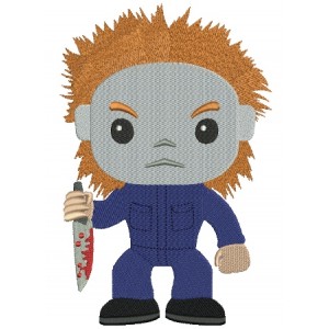 Looks like Mike Myers Halloween Filled Machine Embroidery Design Digitized Pattern