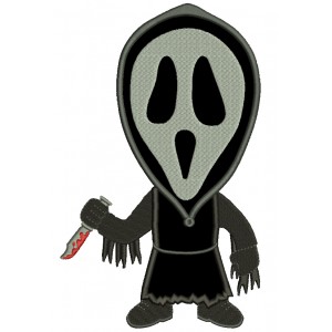 Looks like a character from Scream Halloween Applique Machine Embroidery Design Digitized Pattern