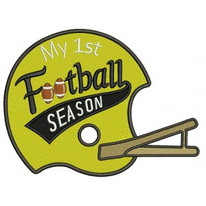Football Season Sports Filled Machine Embroidery Design Digitized Pattern