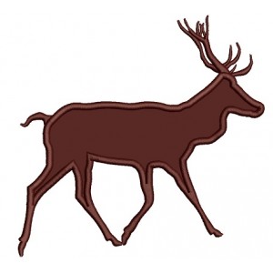 Buck Hunting Deer Applique Machine Embroidery Design Digitized Pattern