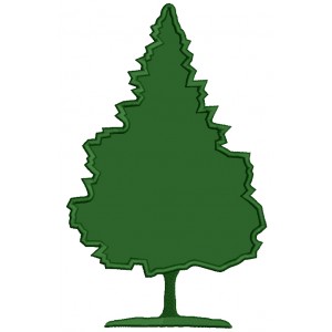 Evergreen Tree Applique Machine Embroidery Design Digitized Pattern