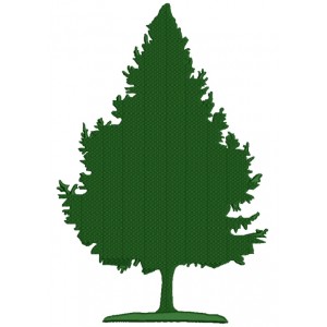 Evergreen Tree Filled Machine Embroidery Design Digitized Pattern
