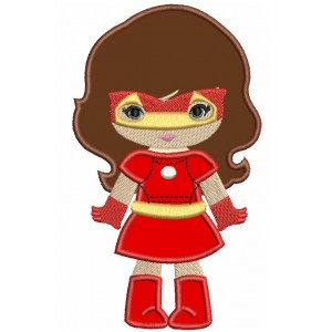 Looks Like Super Girl Hero Iron Man Hands Out Applique Machine Embroidery Design Digitized Pattern