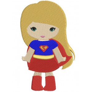 Looks Like Super Girl Hero Superman Hands Out Filled Machine Embroidery Design Digitized Pattern