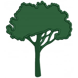 Oak Tree Applique Machine Embroidery Design Digitized Pattern