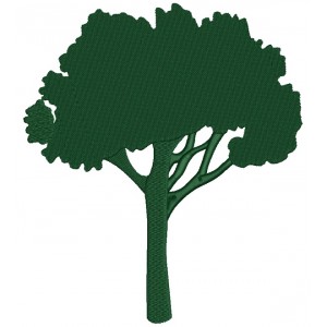Large Oak Tree Filled Machine Embroidery Design Digitized Pattern